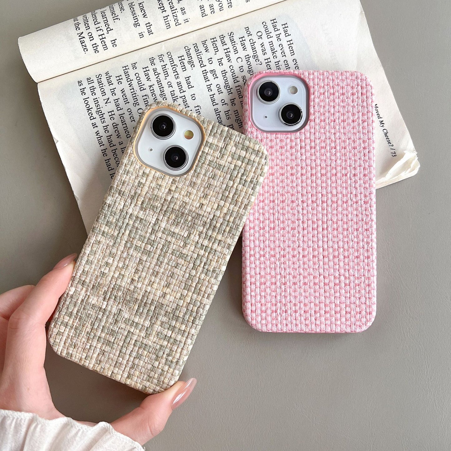 Woven Plaid Mobile Phone Protective Case