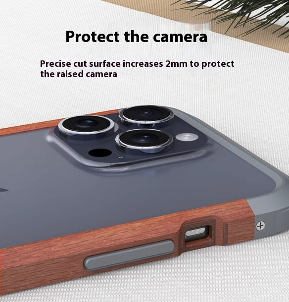 Solid Wood Aluminum Alloy Frame Heat Dissipation Protective Cover