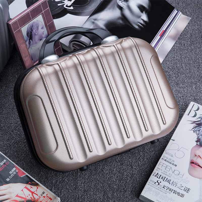 Korean Style Cosmetic Case Fashion Vertical Strip Cosmetic Bag