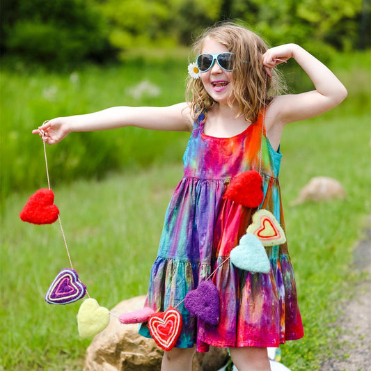 Children's Cross-Border Hot Selling Hot Style Girls 1-5 Tie-Dye Suspender Dress