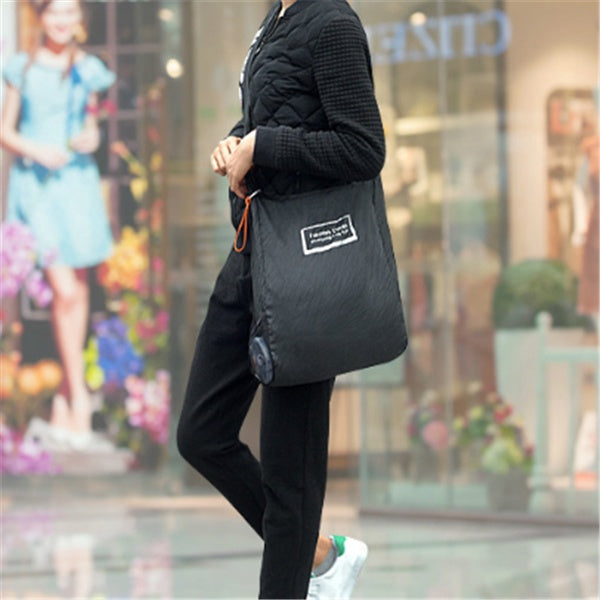 Disc folding portable shopping bag