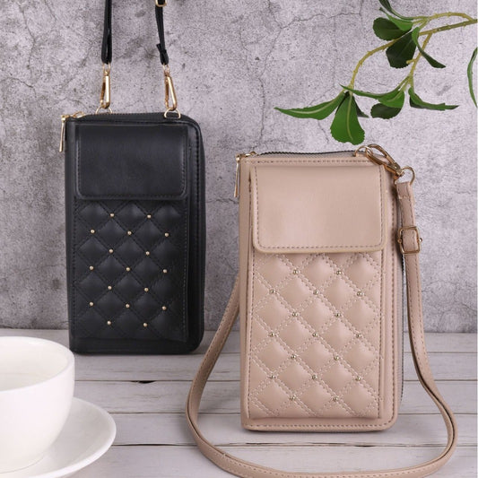 Fashion All-match Mobile Phone Bag Classic Style Rhombus Light Luxury