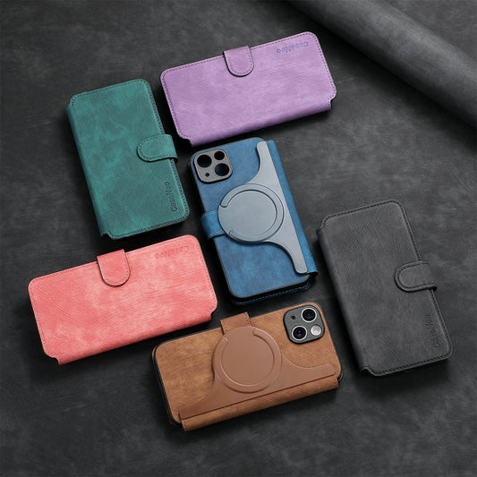 Magnetic Separation Phone Case Magsafe Strong Magnetic Flip Leather Case