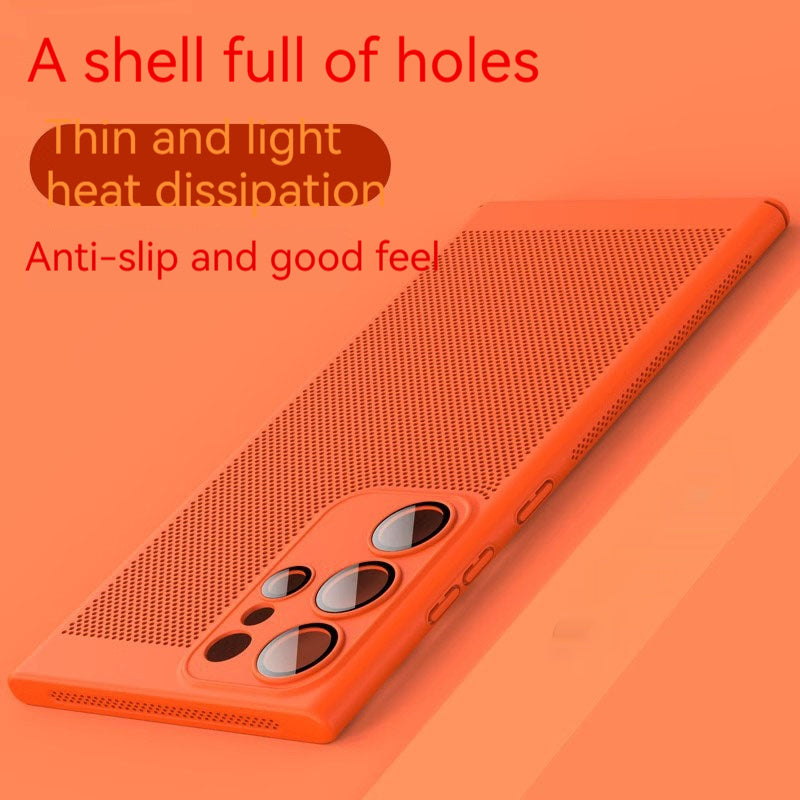 Applicable To S23ultra Phone Case S23 Honeycomb Heat Dissipation S22 All-inclusive Drop-resistant S22ultra Silicone Transparent S21 Magnetic Suction Frameless Note20ultra Ultra-thin Note10