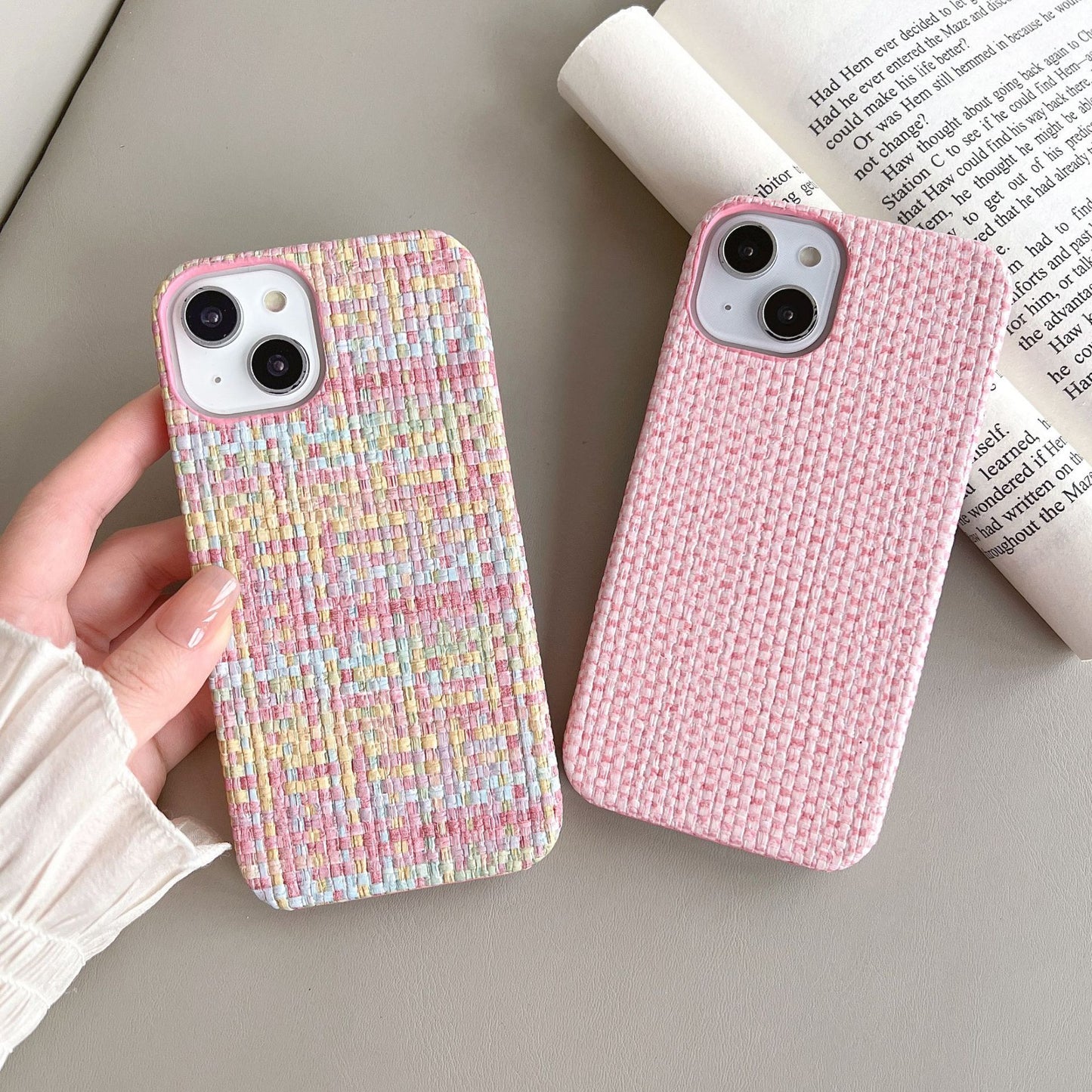 Woven Plaid Mobile Phone Protective Case