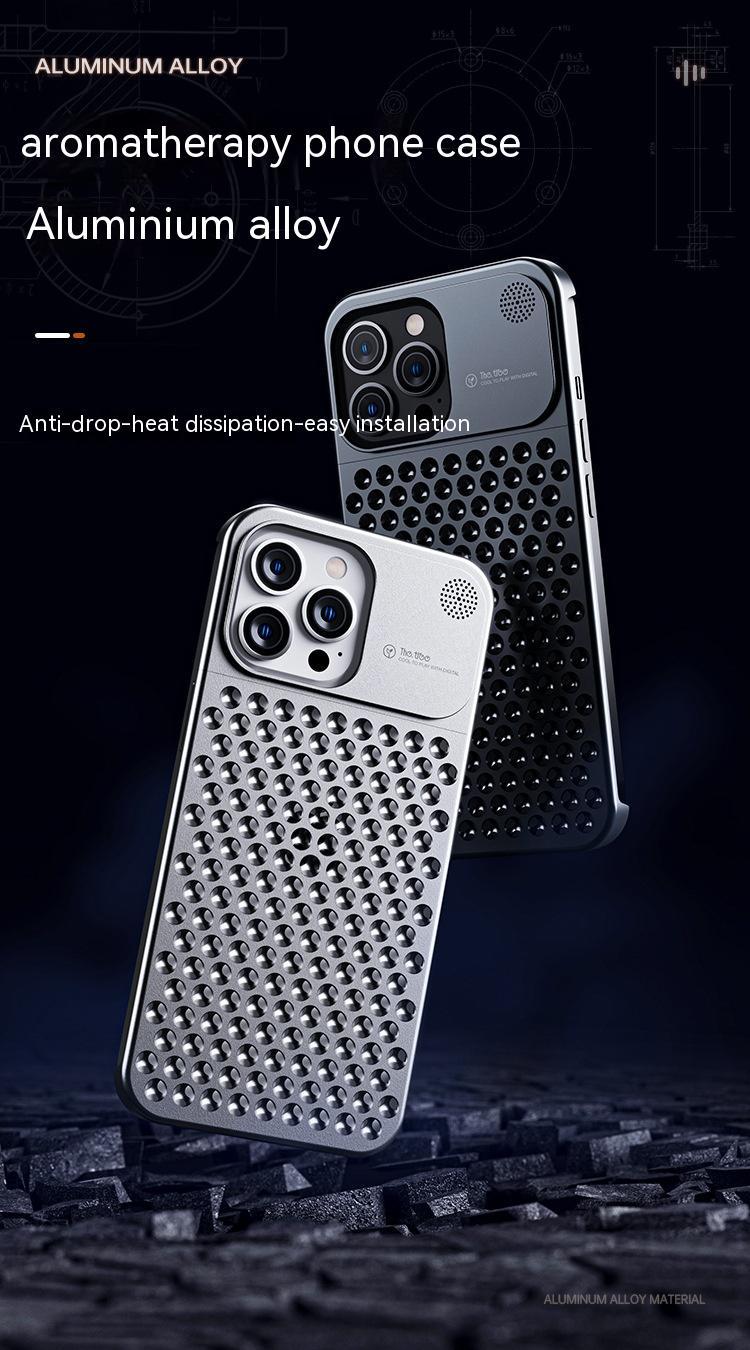 Metal Hollow Heat Dissipation Aromatherapy Phone Case