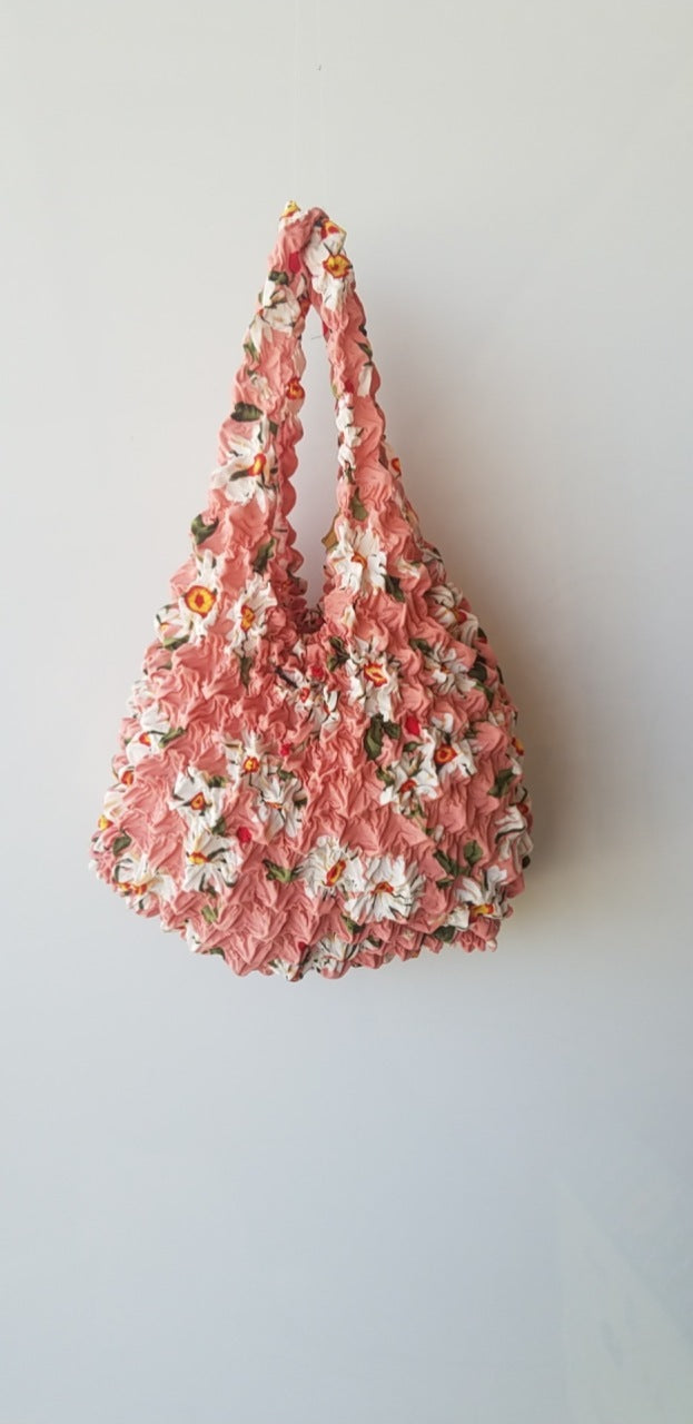 Simple Stretch Crinkled Fabric Bag