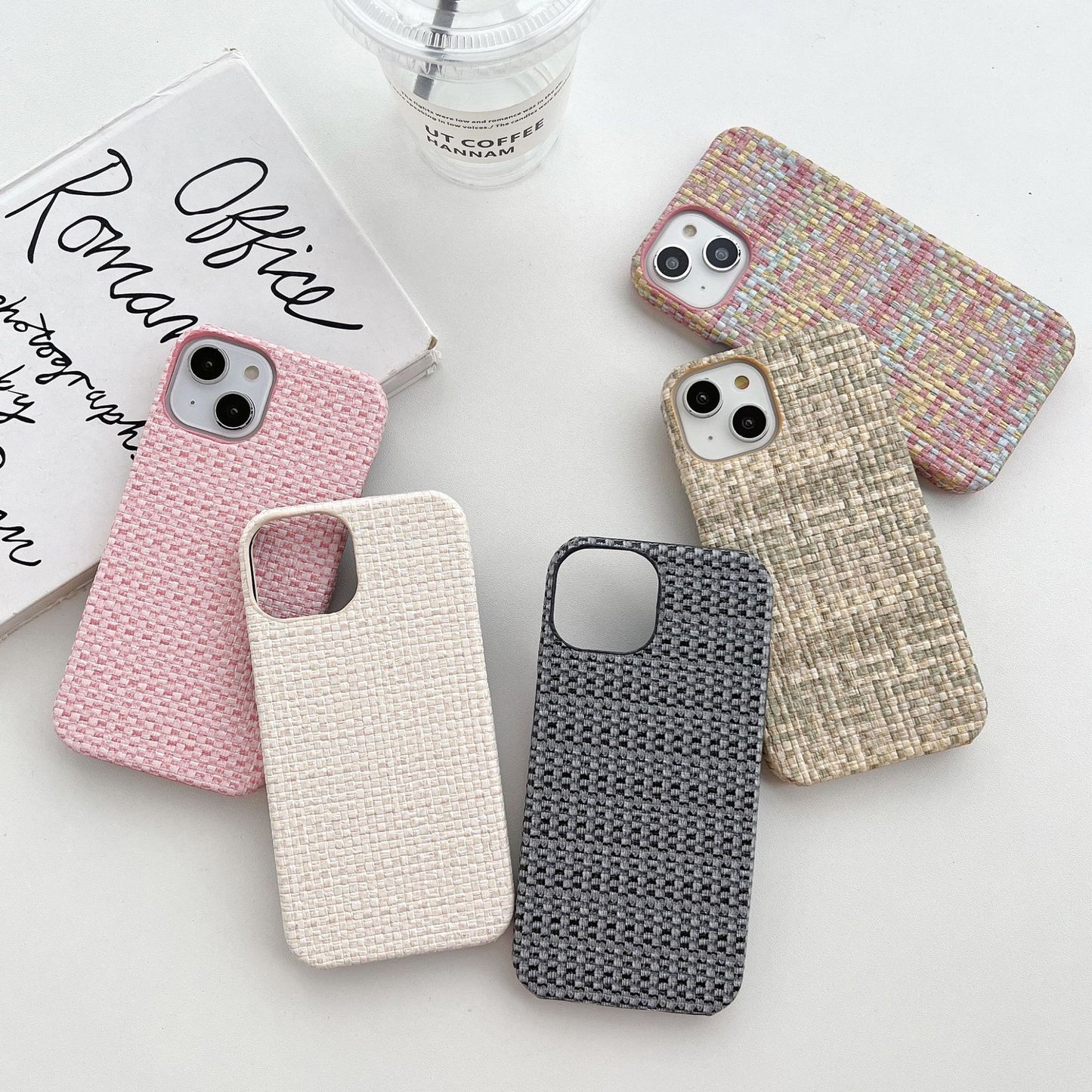 Woven Plaid Mobile Phone Protective Case