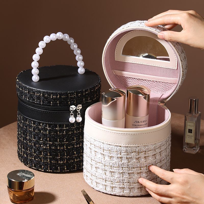 Portable Belt Mirror Simple Cosmetic Bag Large Capacity