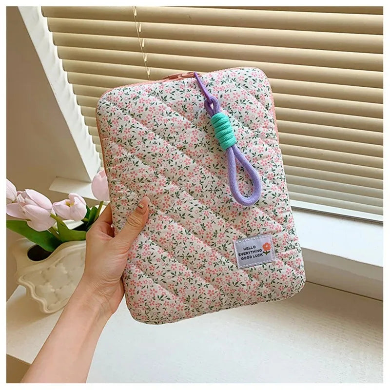 11 13 14 15 15.6 Inch Laptop Sleeve Cute Flower Laptop Carrying Case Bag Portable Table Cover Bags for Mi Mac Book HP ASUS