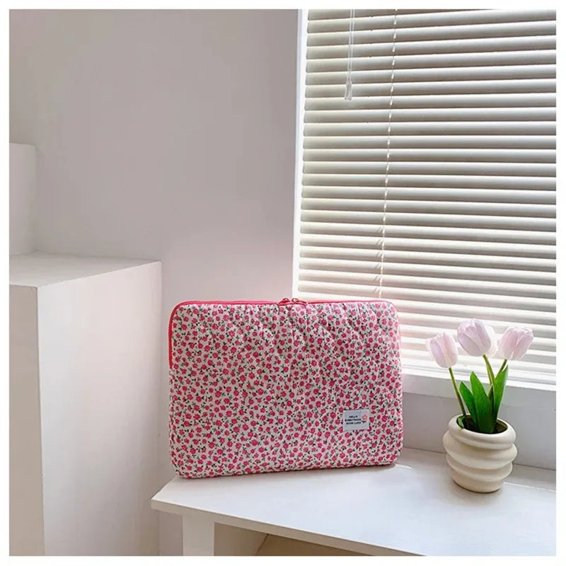 11 13 14 15 15.6 Inch Laptop Sleeve Cute Flower Laptop Carrying Case Bag Portable Table Cover Bags for Mi Mac Book HP ASUS