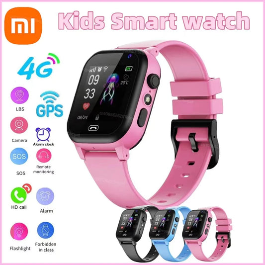 Xiaomi Kids 4G Smart Watch SOS GPS Location Video Call Sim Card Child SmartWatch Camera Waterproof Watch For Boys Girls Present