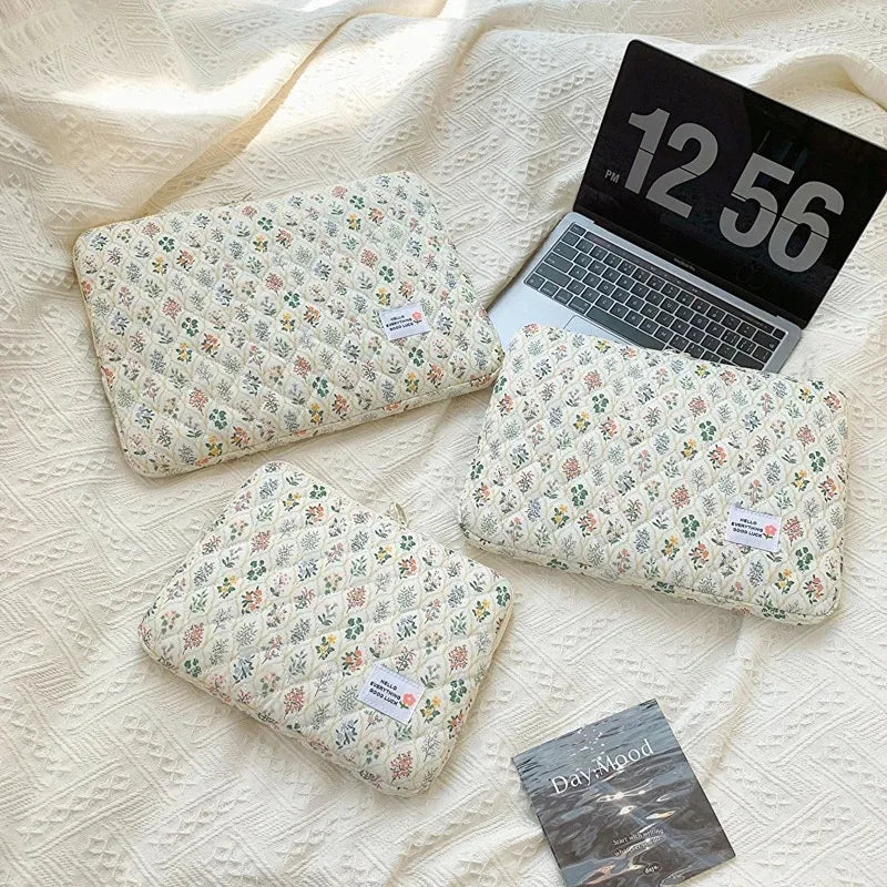 11 13 14 15 15.6 Inch Laptop Sleeve Cute Flower Laptop Carrying Case Bag Portable Table Cover Bags for Mi Mac Book HP ASUS