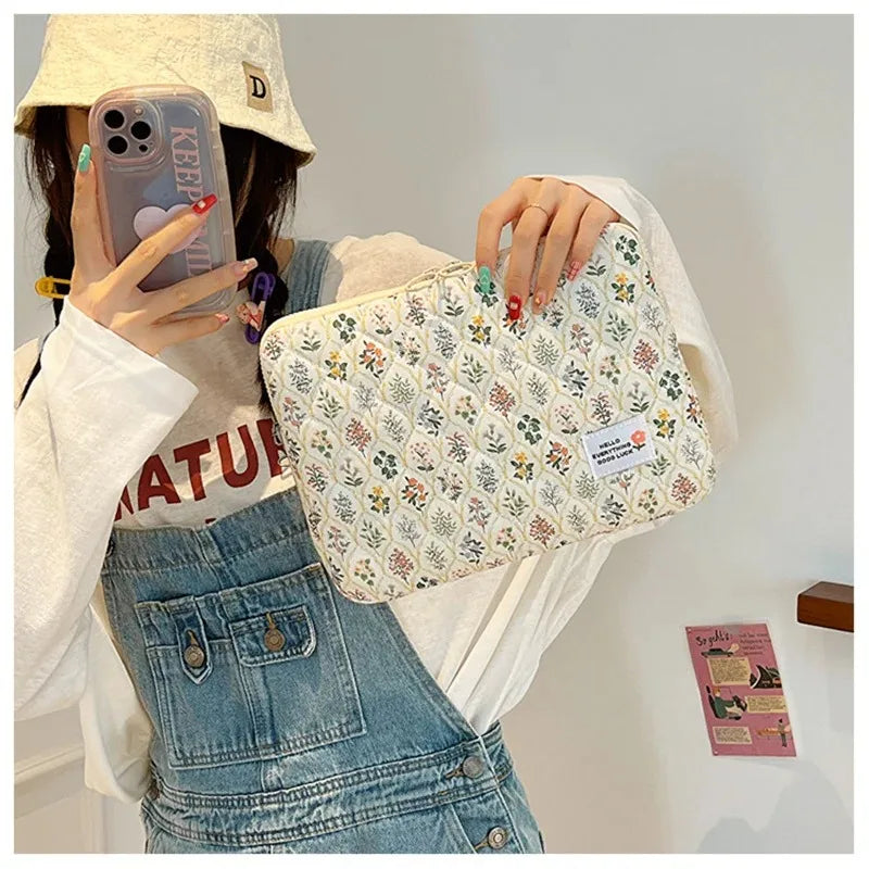 11 13 14 15 15.6 Inch Laptop Sleeve Cute Flower Laptop Carrying Case Bag Portable Table Cover Bags for Mi Mac Book HP ASUS