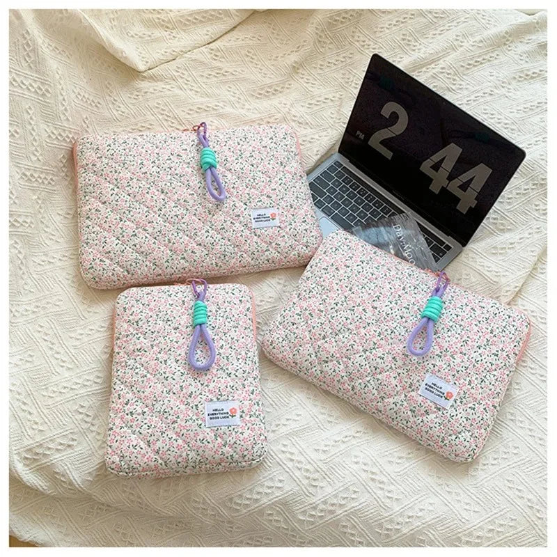 11 13 14 15 15.6 Inch Laptop Sleeve Cute Flower Laptop Carrying Case Bag Portable Table Cover Bags for Mi Mac Book HP ASUS