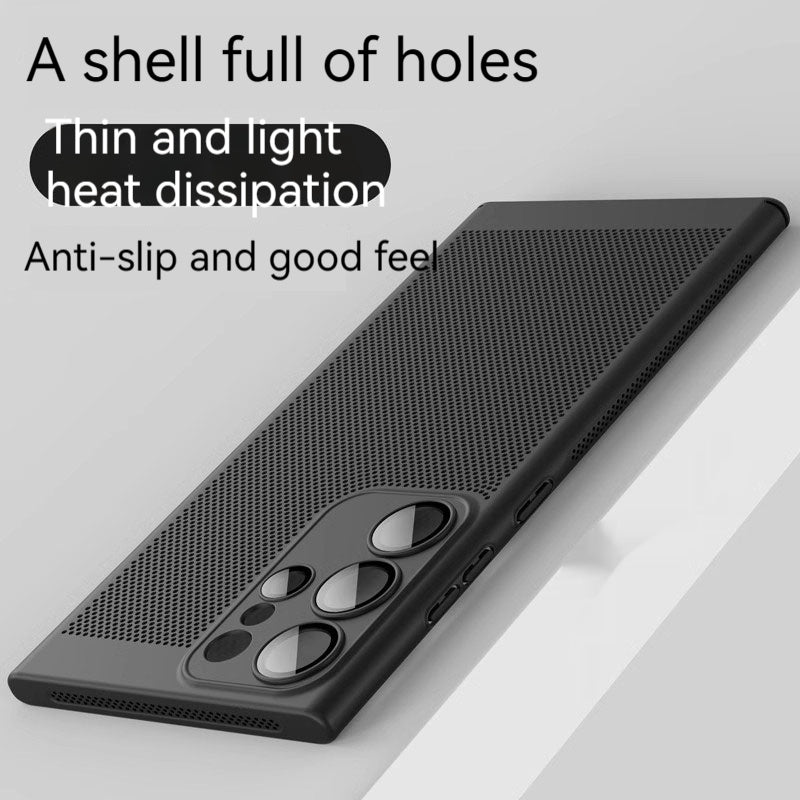 Applicable To S23ultra Phone Case S23 Honeycomb Heat Dissipation S22 All-inclusive Drop-resistant S22ultra Silicone Transparent S21 Magnetic Suction Frameless Note20ultra Ultra-thin Note10