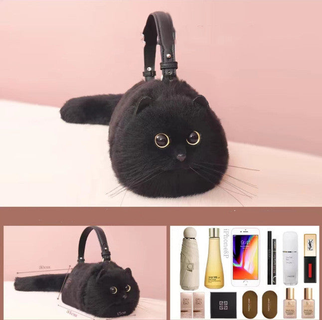 Women's Cute Handmade Cat Doll Bag